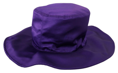 Dolce &amp; Gabbana Elegante sombrero de copa de seda morado