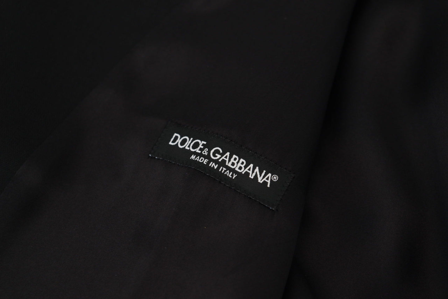 Dolce &amp; Gabbana Elegante chaleco de vestir negro con botonadura simple