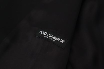 Dolce &amp; Gabbana Elegante chaleco de vestir negro con botonadura simple