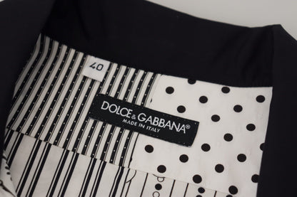 Dolce &amp; Gabbana Elegante camisa de algodón en blanco y negro