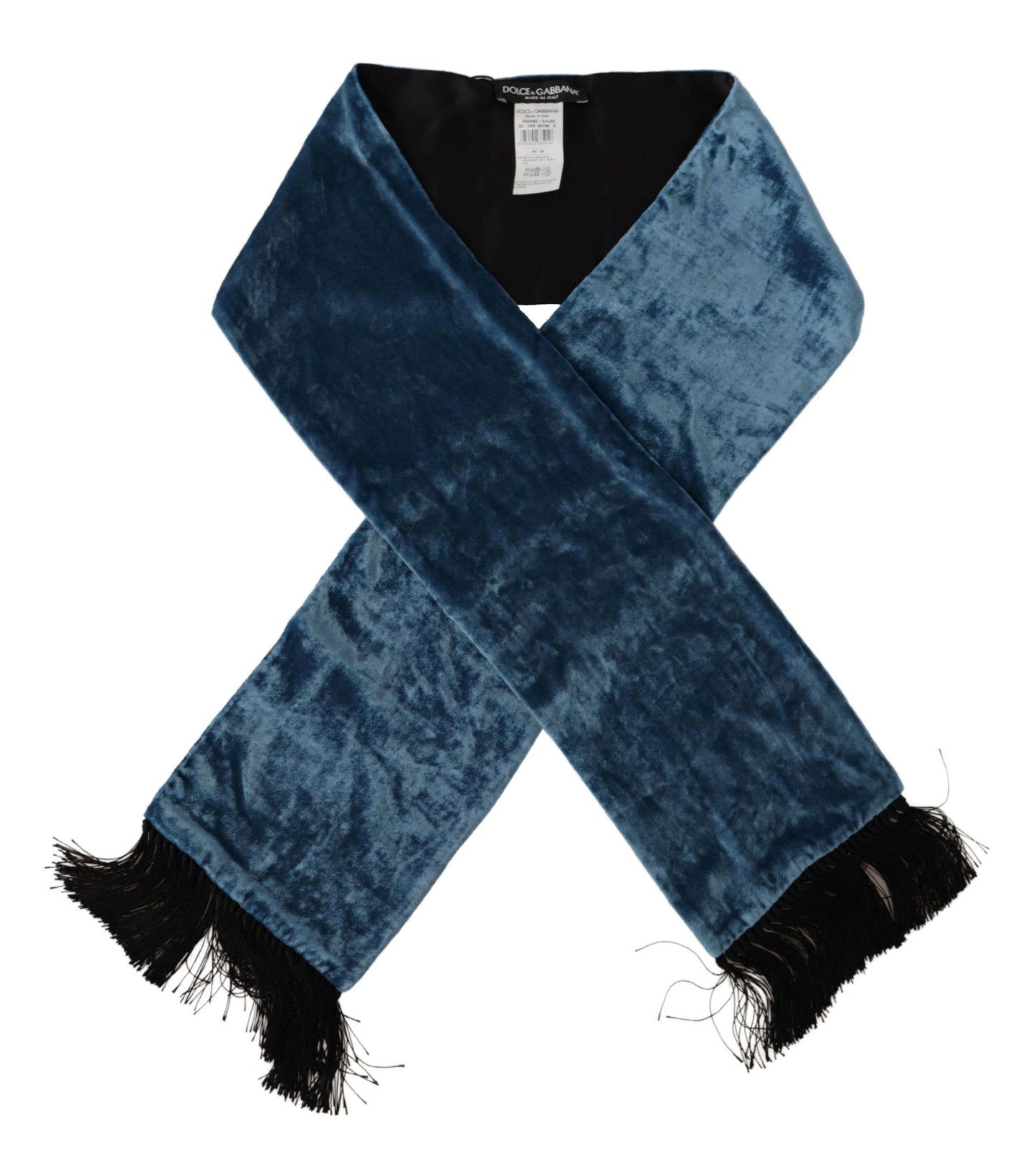 Bufanda de hombre Dolce &amp; Gabbana elegante de seda en azul real