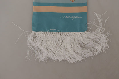 Dolce &amp; Gabbana Elegante pañuelo de seda con motivo de conchas