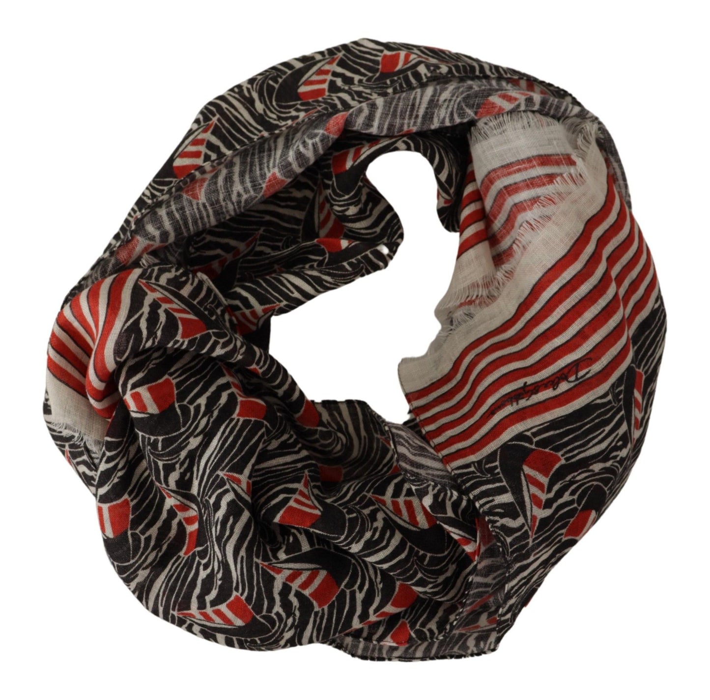 Bufanda de hombre Dolce &amp; Gabbana elegante de lino a rayas