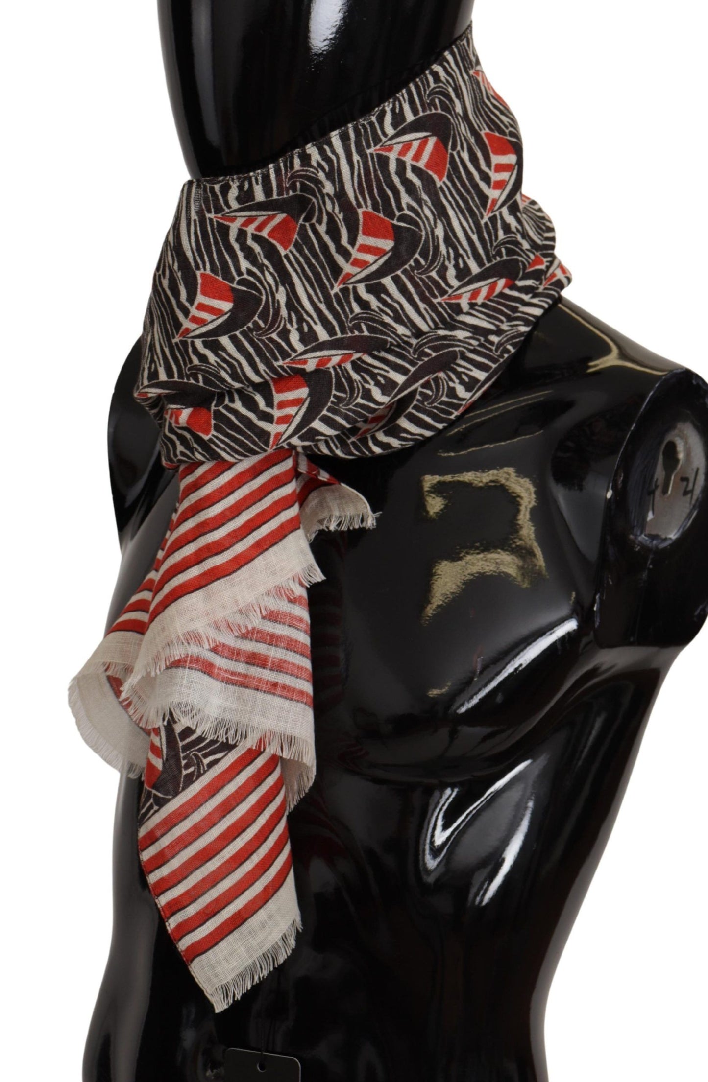 Bufanda de hombre Dolce &amp; Gabbana elegante de lino a rayas