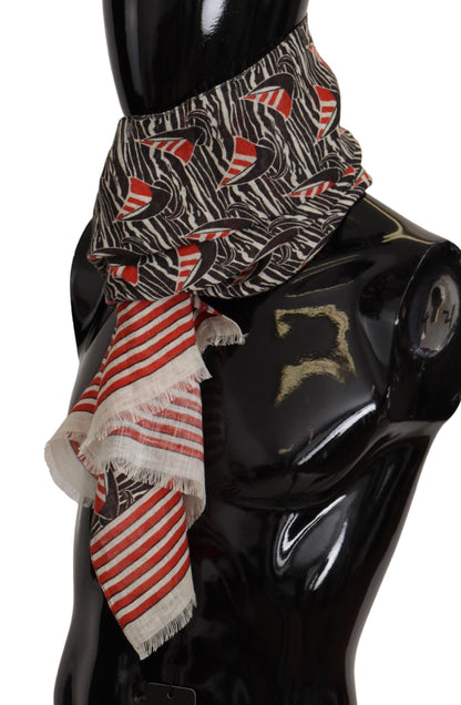Bufanda de hombre Dolce &amp; Gabbana elegante de lino a rayas