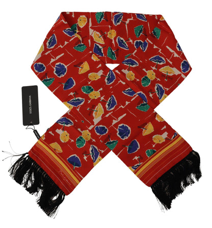 Dolce &amp; Gabbana Elegante Bufanda De Seda Multicolor Para Hombre