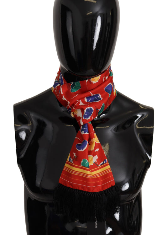 Dolce &amp; Gabbana Elegante Bufanda De Seda Multicolor Para Hombre