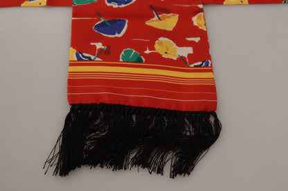Dolce &amp; Gabbana Elegante Bufanda De Seda Multicolor Para Hombre