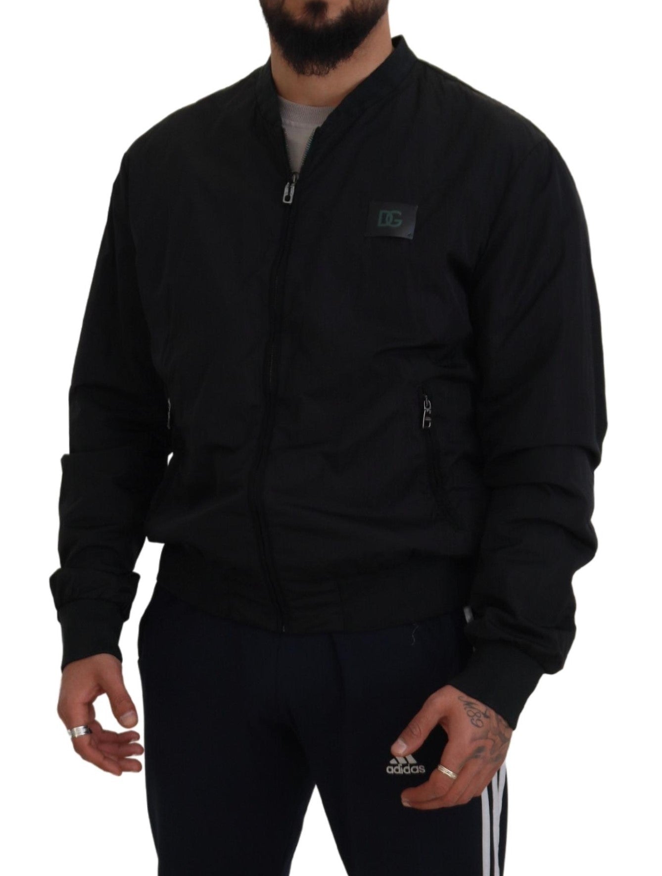 Dolce &amp; Gabbana Elegante cazadora bomber negra