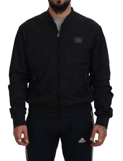 Dolce &amp; Gabbana Elegante cazadora bomber negra