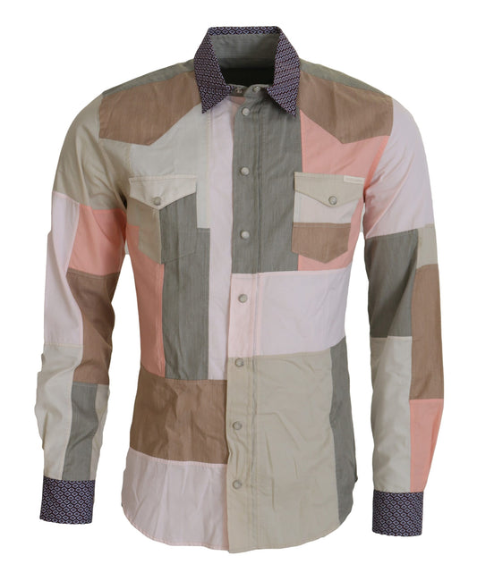 Dolce &amp; Gabbana Camisa casual elegante multicolor slim fit