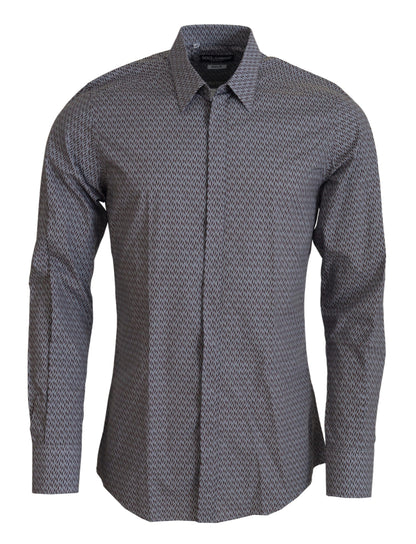 Dolce &amp; Gabbana Camisa formal de algodón elegante y ajustada