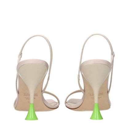 3Juin Beige Fabric Stiletto Heels Sandals – EU36/US6 par 3Juin | Disponible sur Sandy Store ByNet