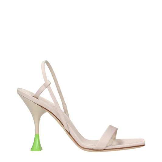 3Juin Beige Fabric Stiletto Heels Sandals – EU36/US6 par 3Juin | Disponible sur Sandy Store ByNet