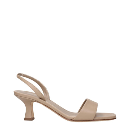 3Juin Beige Leather Flat Sandals – EU36/US6 par 3Juin | Disponible sur Sandy Store ByNet