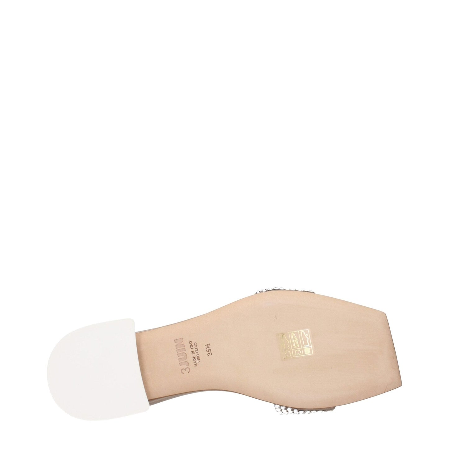 3Juin Beige Satin Slippers Sandals – EU35.5/US5.5 par 3Juin | Disponible sur Sandy Store ByNet