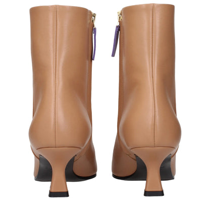 3Juin Brown Leather Ankle Boots – EU37.5/US7.5 par 3Juin | Disponible sur Sandy Store ByNet