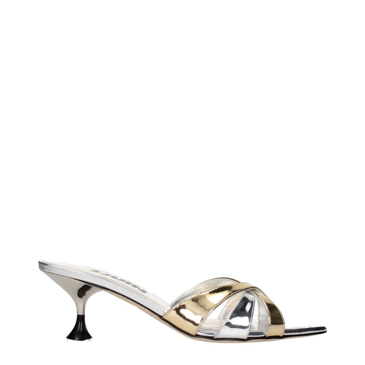 3Juin Gray Leather Stiletto Heels Sandals – EU36/US6 par 3Juin | Disponible sur Sandy Store ByNet