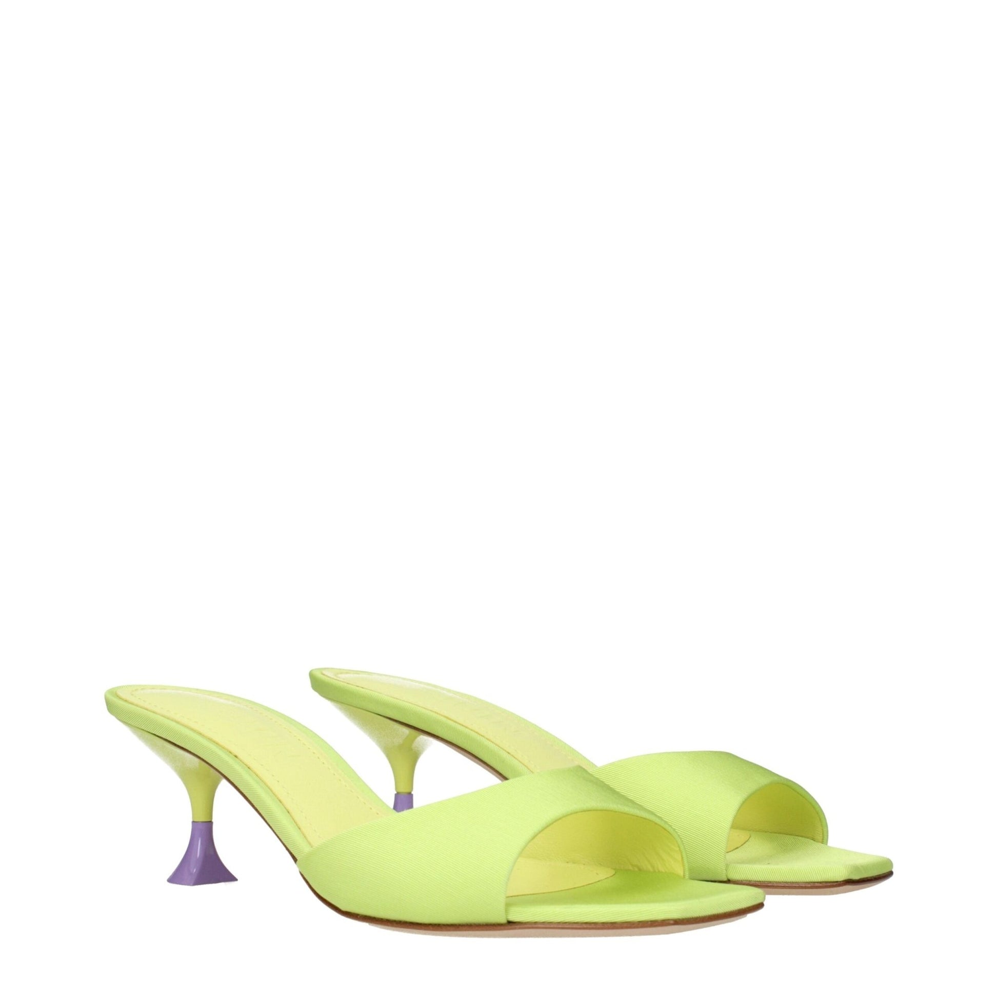3Juin Green Fabric Stiletto Heels Sandals – EU36.5/US6.5 par 3Juin | Disponible sur Sandy Store ByNet