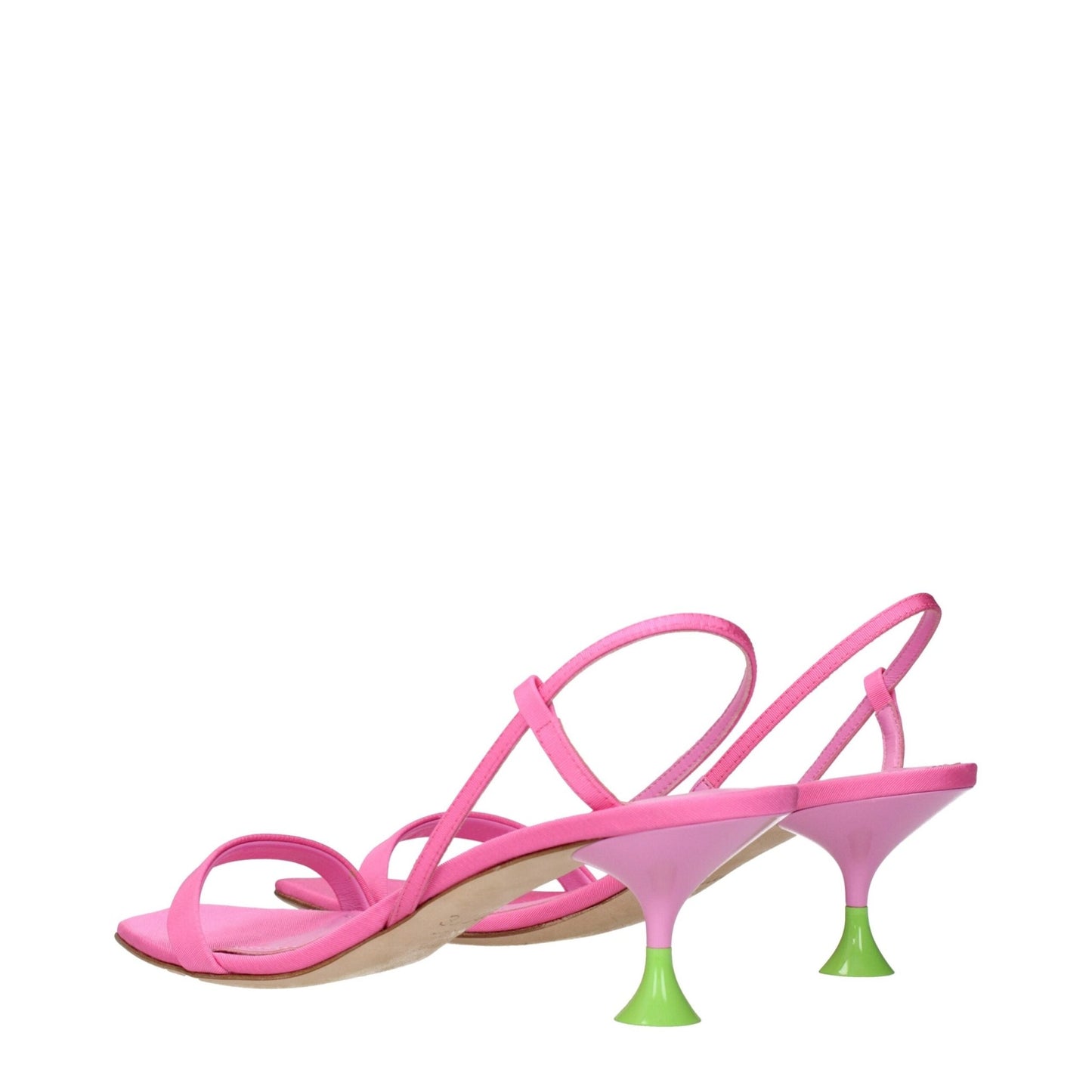 3Juin Pink Fabric Stiletto Heels Sandals – EU38.5/US8.5 par 3Juin | Disponible sur Sandy Store ByNet