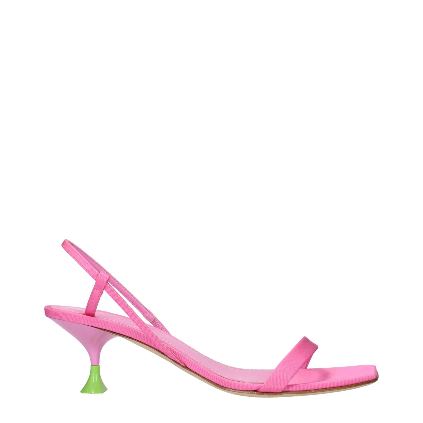 3Juin Pink Fabric Stiletto Heels Sandals – EU38.5/US8.5 par 3Juin | Disponible sur Sandy Store ByNet
