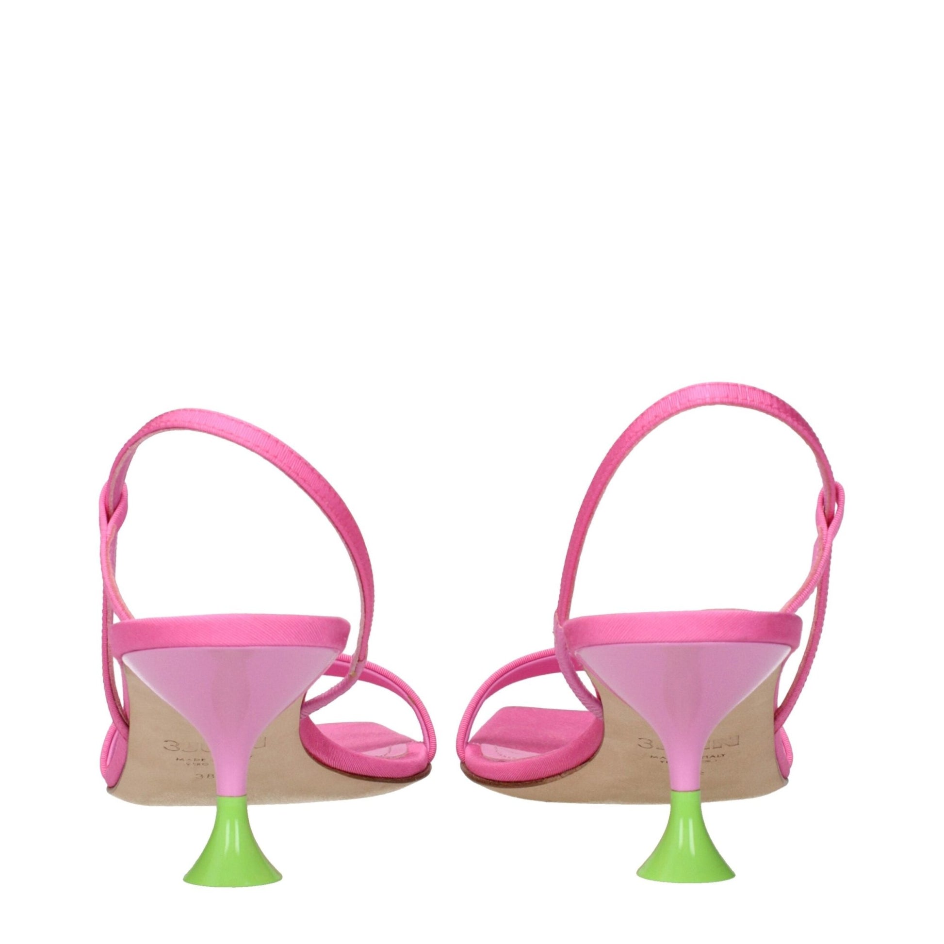 3Juin Pink Fabric Stiletto Heels Sandals – EU38.5/US8.5 par 3Juin | Disponible sur Sandy Store ByNet