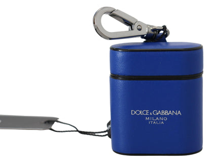 Dolce &amp; Gabbana Elegante funda para Airpods de cuero azul