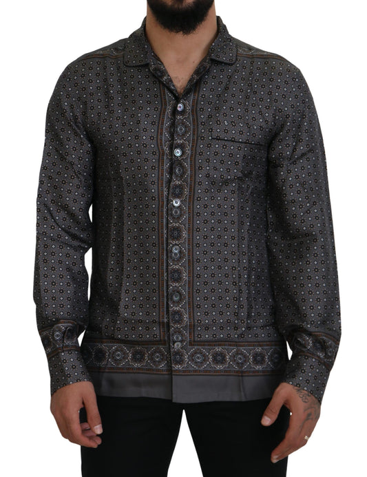 Dolce &amp; Gabbana Camisa Barroca De Satén De Seda Elegante