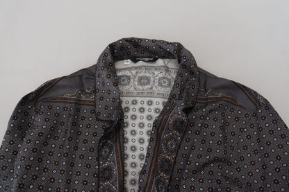 Dolce &amp; Gabbana Camisa Barroca De Satén De Seda Elegante
