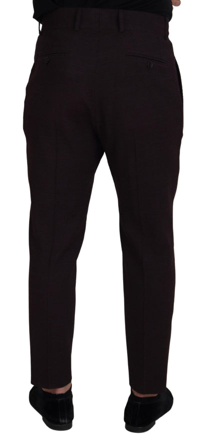 Dolce &amp; Gabbana Pantalón elegante en mezcla de algodón marrón