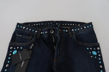 Dolce &amp; Gabbana Vaqueros vaqueros Opulence con tachuelas