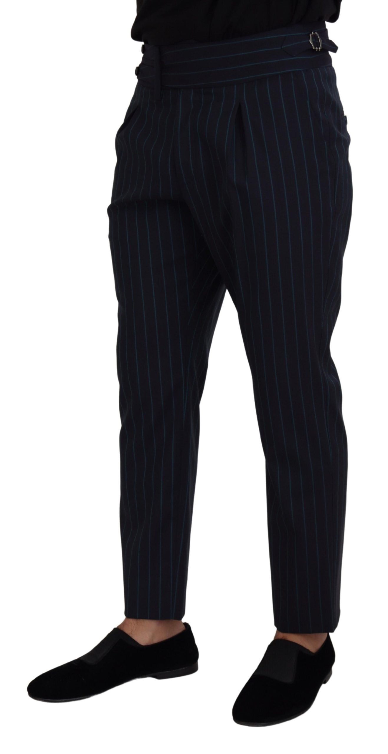 Dolce &amp; Gabbana Elegant Stripe Virgin Wool Trousers