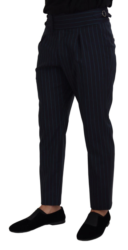Dolce &amp; Gabbana Elegant Stripe Virgin Wool Trousers
