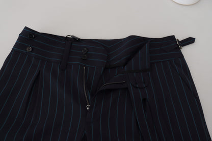 Dolce &amp; Gabbana Elegant Stripe Virgin Wool Trousers