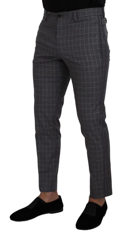 Dolce &amp; Gabbana Elegant Checkered Cotton Pants for Men
