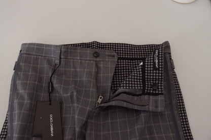 Dolce &amp; Gabbana Elegant Checkered Cotton Pants for Men