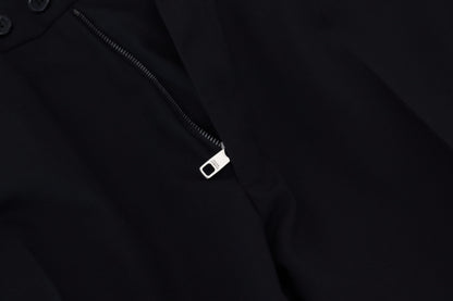 Dolce &amp; Gabbana Elegante pantalón negro de mezcla de lana