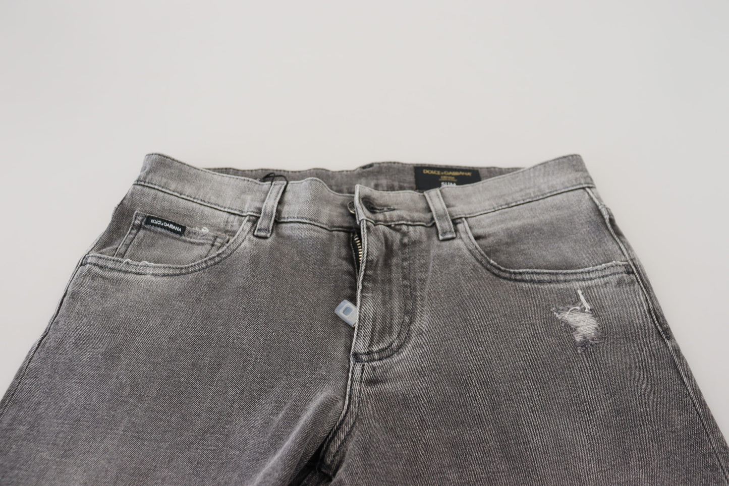Dolce &amp; Gabbana Chic Gray Washed Denim Pants