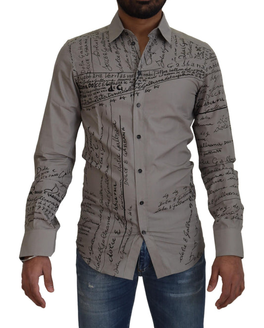 Dolce &amp; Gabbana Camisa de vestir elegante de algodón de corte slim