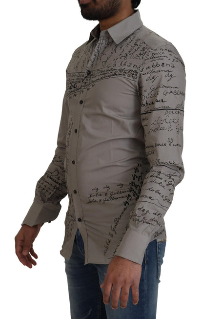 Dolce &amp; Gabbana Camisa de vestir elegante de algodón de corte slim