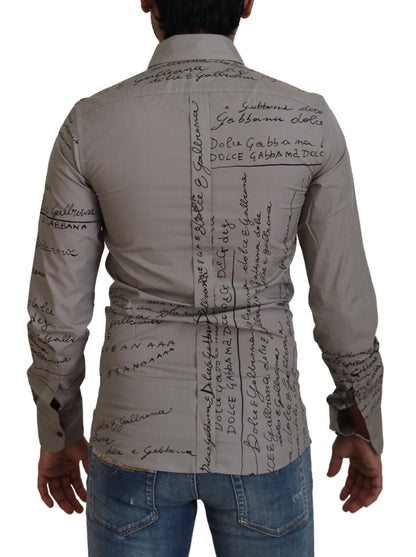 Dolce &amp; Gabbana Camisa de vestir elegante de algodón de corte slim