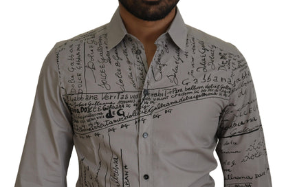Dolce &amp; Gabbana Camisa de vestir elegante de algodón de corte slim
