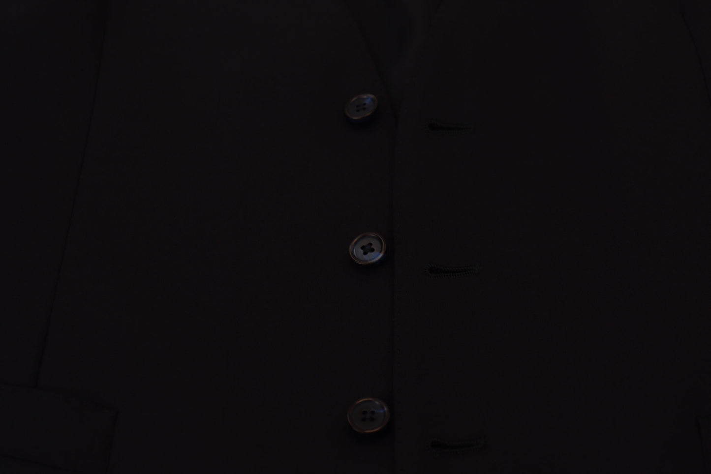 Dolce &amp; Gabbana Elegante chaleco de vestir formal azul oscuro