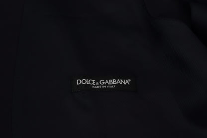 Dolce &amp; Gabbana Elegante chaleco de vestir formal azul oscuro