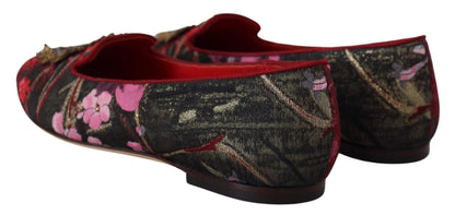 Bailarinas Dolce &amp; Gabbana de piel y tejido multicolor con parche del Sagrado Corazón