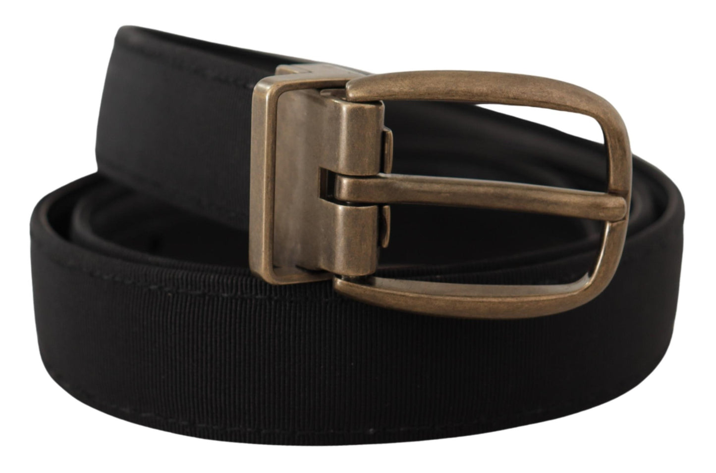 Dolce &amp; Gabbana Elegant Grosgrain Leather Belt - Black