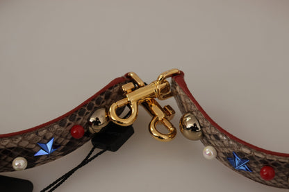 Dolce &amp; Gabbana Elegante bandolera de piel de pitón
