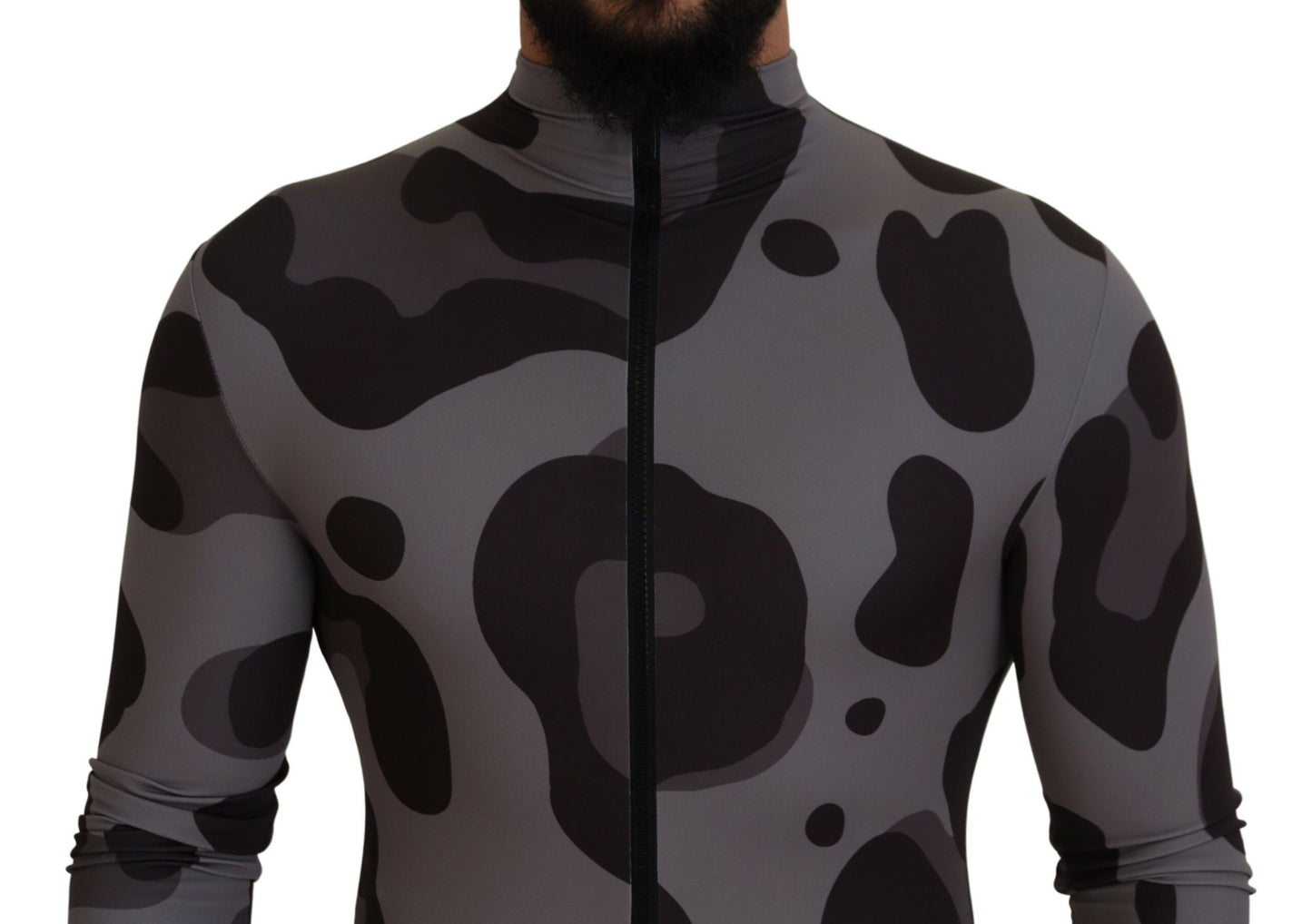 Maillot de bain combinaison Dolce &amp; Gabbana Elite gris à motifs pour homme