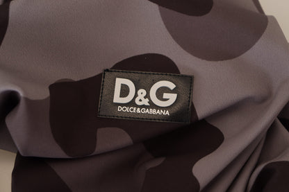 Maillot de bain combinaison Dolce &amp; Gabbana Elite gris à motifs pour homme