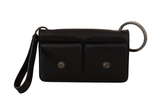 Dolce &amp; Gabbana Elegante Mini Cartera de Piel en Negro Atemporal